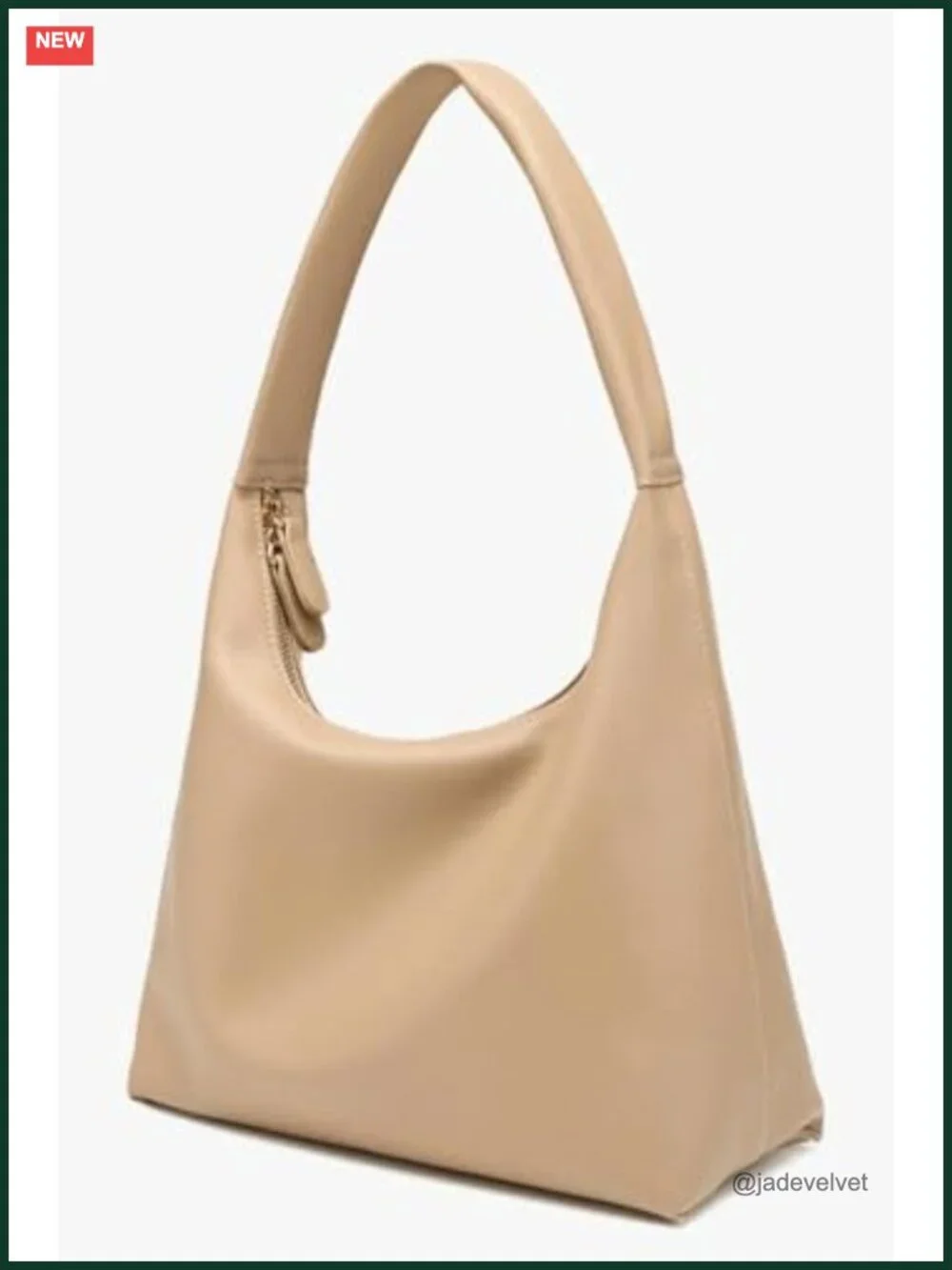 Slouchy PU Leather Hobo Bag Women Crescent Shoulder Crossbody Purse Trendy Tote